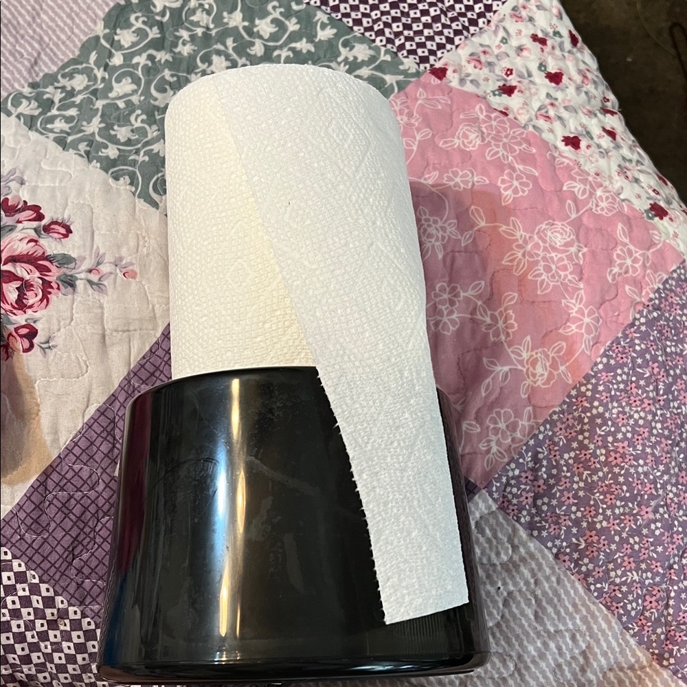 Sleek Black Paper Towel Holder
